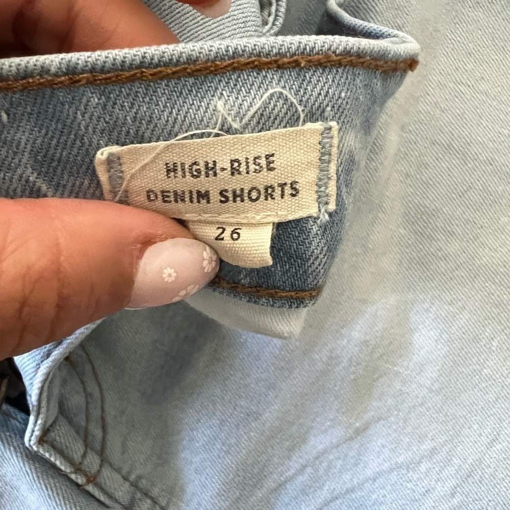 MADEWELL The High RIse Denim Shorts Light Wash Size 26 - Picture 5 of 8